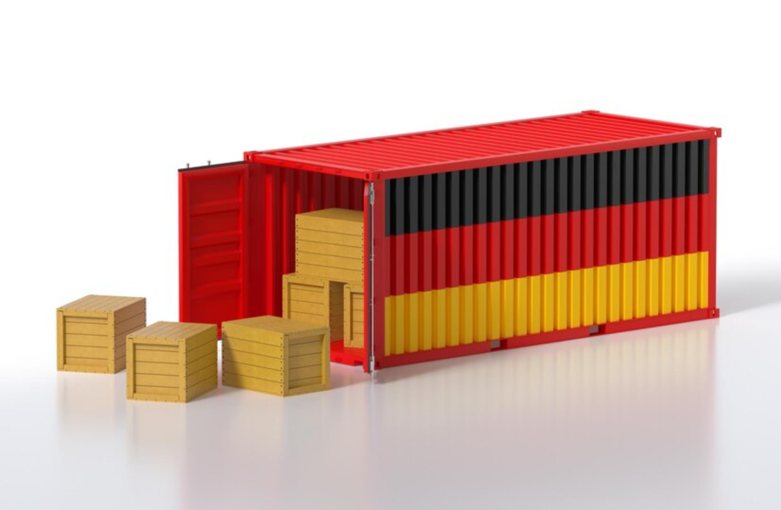 A Goods Container Represents the German Shipping Companies